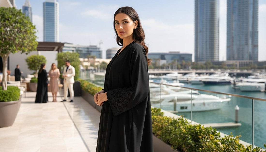 Black Embroidered Abaya